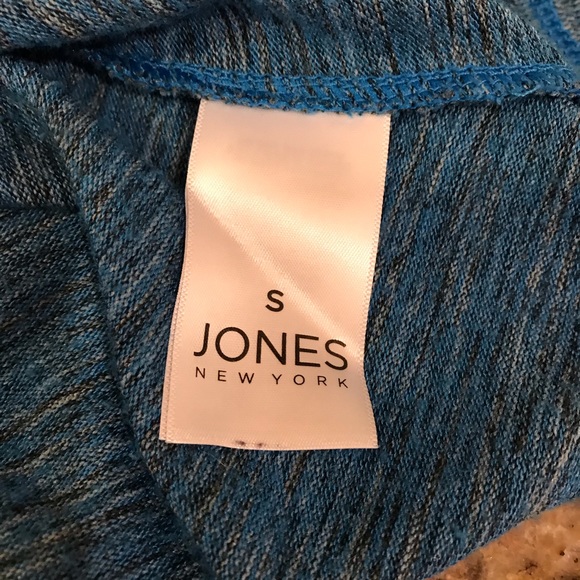 Jones New York Blue Knit Top Womens Size Small Long Sleeve - Picture 12 of 14